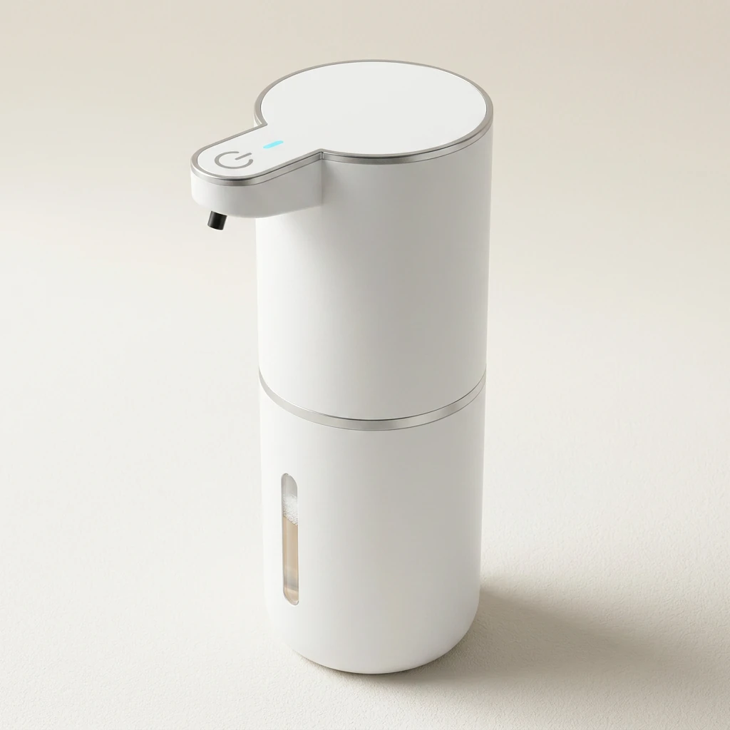 Automatischer Schaum-Seifenspender 380 ml – Seitenansicht mit Sensor